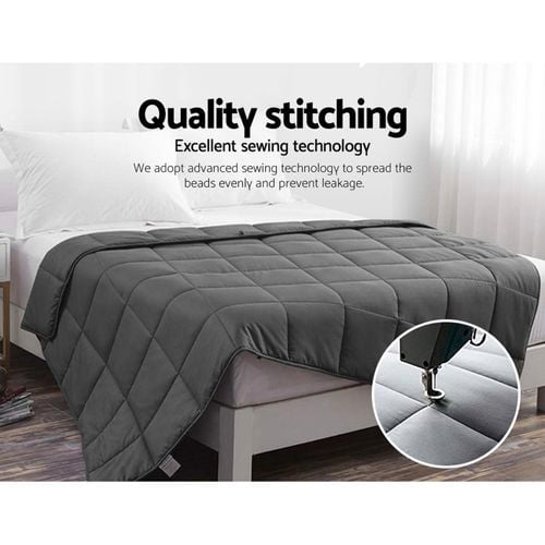 Giselle Bedding 2.3KG Kids Grey Microfibre Cotton Weighted Blanket Bunnings Australia