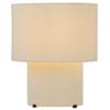 Telbix Verso Contemporary Table Desk Lamp Light Boucle Metal Plastic Ivory Textured
