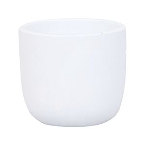 14 x 12cm White Small Plain Ceramic Egg Pot