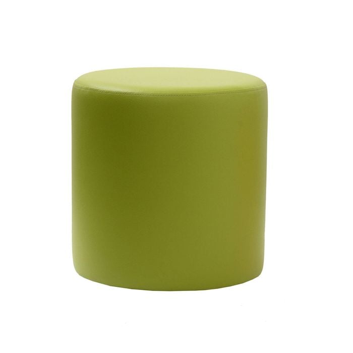 Durafurn Round Ottoman 430mm Diameter x 450mm High  - Green Vinyl