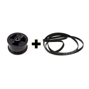 Dryer Pulley Idler & Drive Belt Set 0197300040+0198300011, suits Electrolux, Simpson