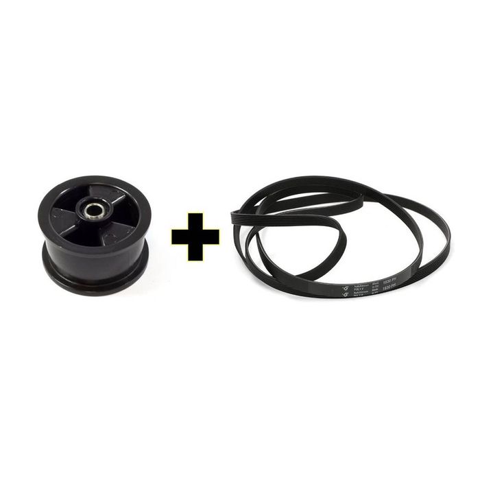 Dryer Pulley Idler & Drive Belt Set 0197300040+0198300011, suits Electrolux, Simpson