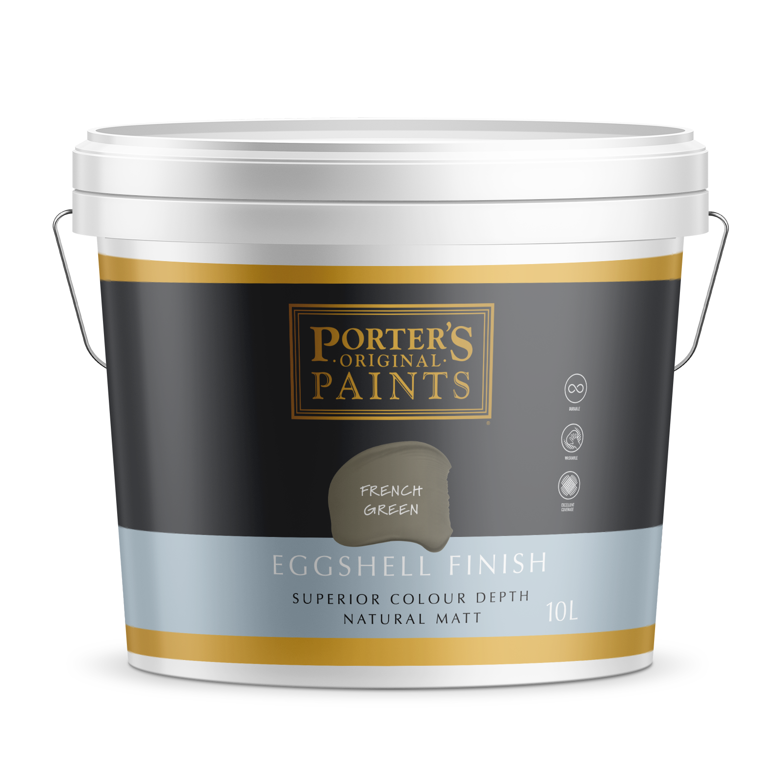 Porter's Paints 10L French Green Eggshell Finish product image