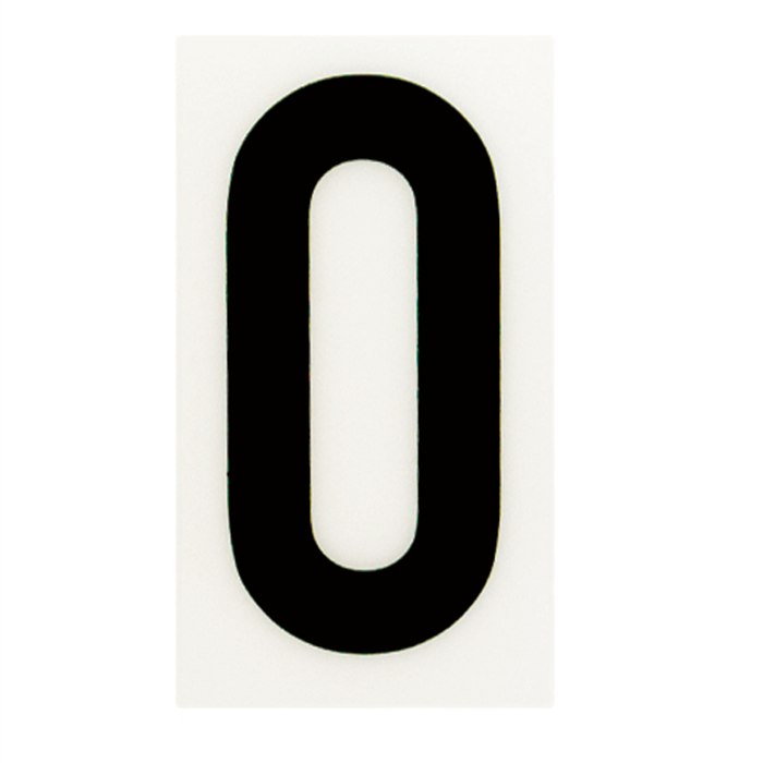Sandleford 60 x 35mm 0 Black and White Self Adhesive Numeral - 0