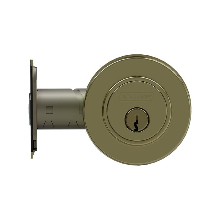Schlage Polished Brass Round Double Cylinder Deadbolt