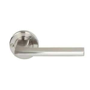 Miles Nelson Satin Nickel  Forli Round Rosette Privacy Set