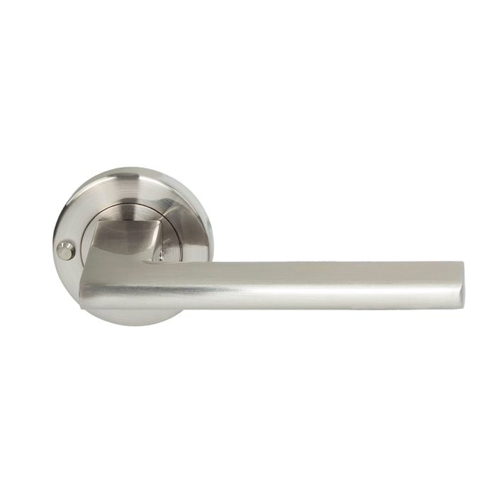 Miles Nelson Satin Nickel  Forli Round Rosette Privacy Set