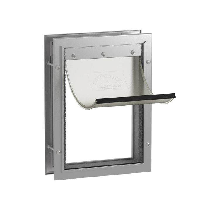 Hakuna Pets Medium Silver Deluxe Aluminium Pet Door