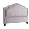 Lavaca Velvet Headboard Light Grey - Double
