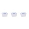 3PK Urban Kitchen Med Storage Container w/ Clip Lock Silicone Lid Durable 30x23.2cm
