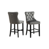 Elegant Collections Grey French Bar Stool with Footrest