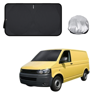 Front Windscreen Sun Shade for VolksWagen Multivan 2003 - 2015 (T5) - XL 160 x 100 cm - Black