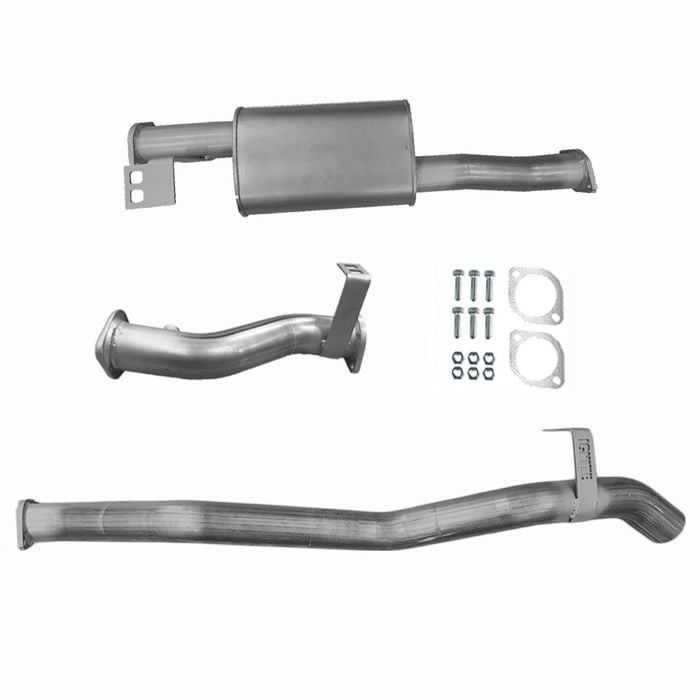 Ignite Exhausts DPF Back for Toyota Landcruiser 76 Series V8 Wagon 3" With Muffler Raw Aluminised Steel