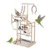 Advwin Bird Playground Natural Wood Parrot Playstand Perch Stand Bird Cage Accessories
