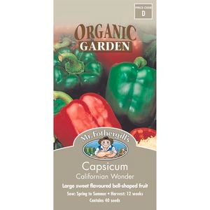 Mr Fothergill's Capsicum Californian Wonder Organic Seeds