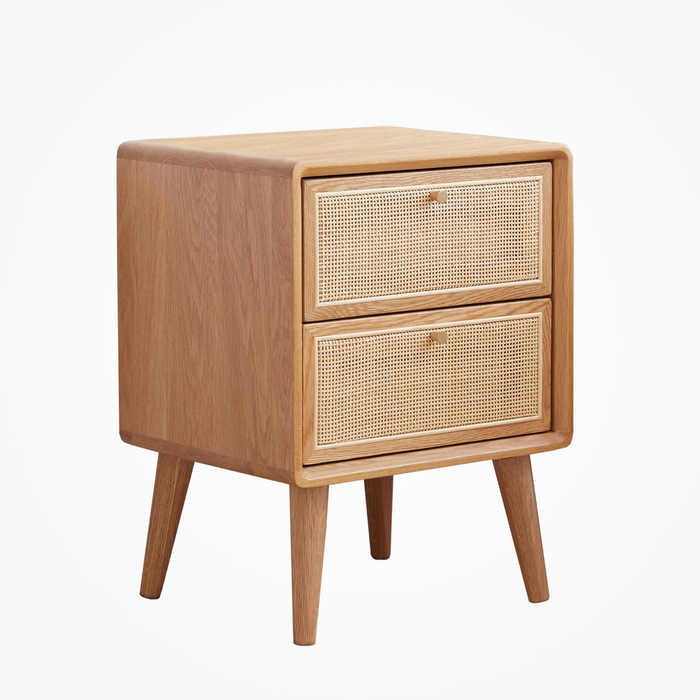 MIUZ Bedside Table Drawers Side Tables Solid Timber American Oak Wood Nightstand