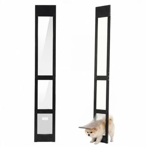 Advwin Dog Door For Sliding Door Aluminum Alloy Frame Tempered Glass Lockable