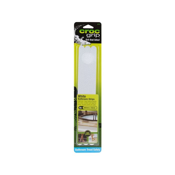 Croc Grip White Anti-Slip Bathroom Strips - 9 Pack