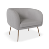 Amour Cloud Grey Armchair - Brushed Matt Bronze Legs