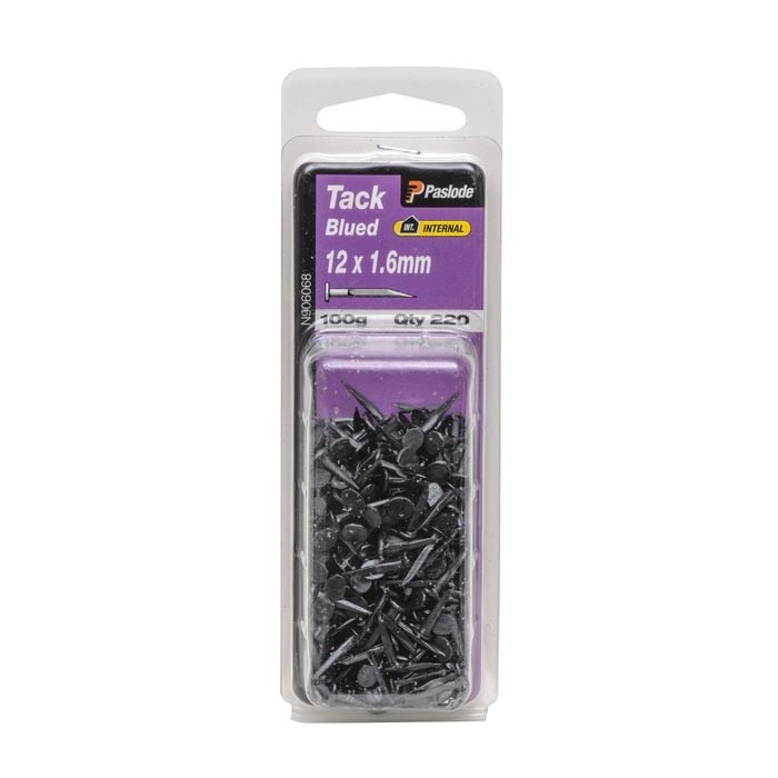 Paslode 12 x 1.6mm 100g Blued Tack Nails - 220 Pack