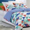 300TC Triangles Reversible Quilt Cover Set King 245 cm x 210 cm