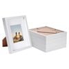Nicola Spring 8" X 10" White 3d Box Photo Frames - 4" X 6" Mount - Pack Of 5
