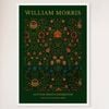 Galrie William Morris Cotton Prints Exhibition Artwork Violet and Columbine (1883) Home, White Frame, A3 30 x 42cm (12 x 16inch)