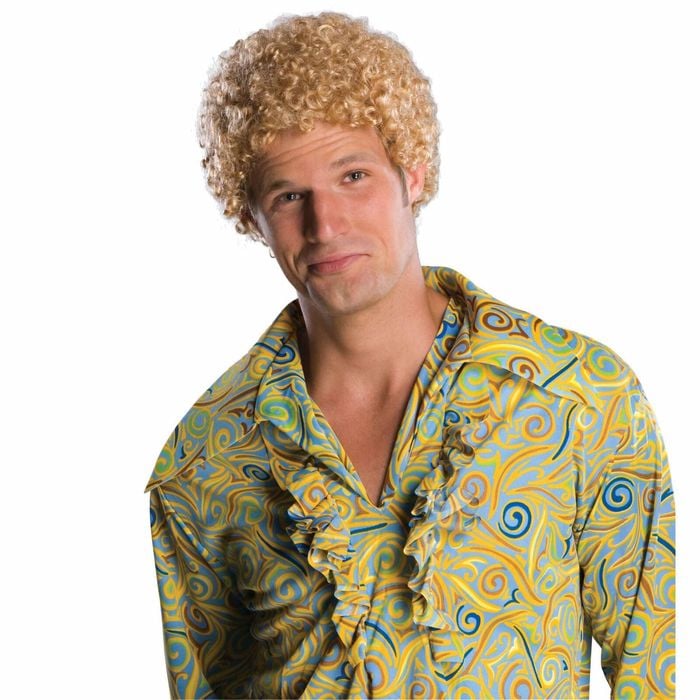 RUBIES Tight Fro Blonde Afro Will Ferrell 1970s 1980s Disco Mens Costume Wig