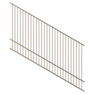 ProtectorAl 1201-2400W x 1500H Paperbark Raked 16-30º Flat Top Pool Fence Panel