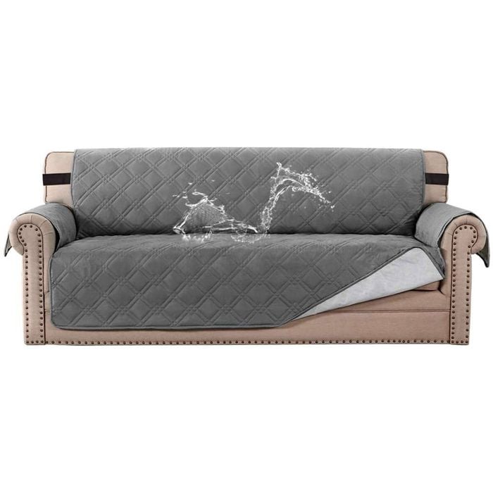 Smarcute 4 Seater Waterproof Sofa Cover Couch Cushion Furniture Protector Grey