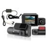 Elinz 3 Channel Dash Cam 4K+1080P+2K Three Way WiFi GPS Night Vision Supercapacitor Sony Starvis Car DVR Hardwire Kit