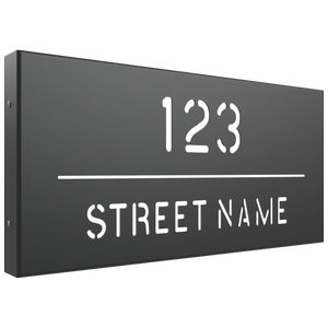 ProtectorAl 580mm x 280mm Monument Custom House Sign Aluminium Cut Through Box Sign