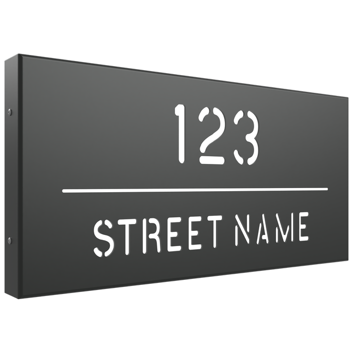ProtectorAl 580mm x 280mm Monument Custom House Sign Aluminium Cut Through Box Sign
