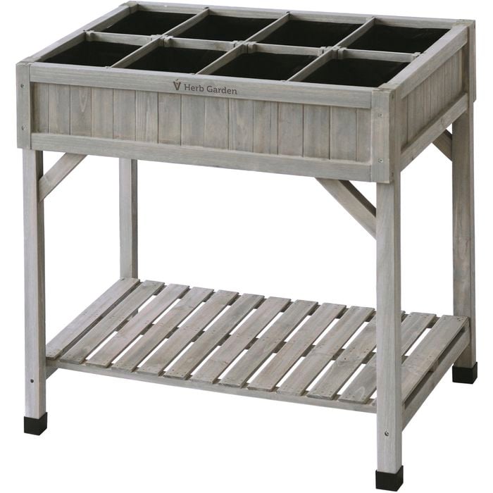 Vegtrug 58 x 78 x 80cm Grey Wash Raised Garden Bed Herb Planter - Grey