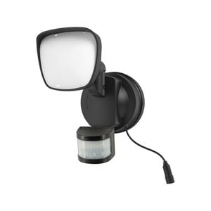 Arlec Black Solar Hybrid Powered Surnia Single Head Security Sensor Floodlight
