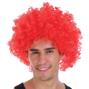 s DELUXE AFRO WIG Curly Hair Costume Party Fancy Disco 70s 80s Dress Up Red