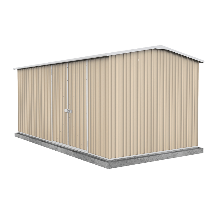 Absco Sheds 4.48 x 2.26 x 2.0m Classic Cream Workshop Double Door Garden Shed
