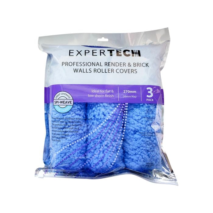 Monarch Expertech 270mm Render And Brick Walls Spi-Weave Roller Cover - 3 Pack 