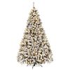 Costway 2.8M Christmas Tree Foldable 550 LED Xmas Decoration Plant Snow Effect