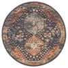 The Rug Connection Heritage 854 Navy 240x240cm - Large Round Transitional Pet Friendly Indoor Rug