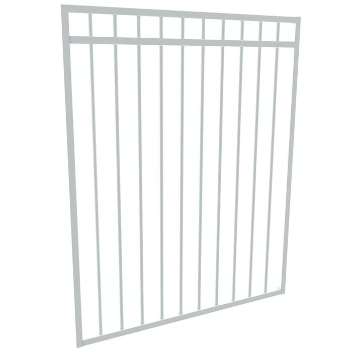 ProtectorAl 975 x 1200mm Pearl White Aluminium DTR All Up Pool Gate