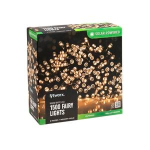 Lytworx Warm White Solar Fairy Lights - 1500 Pack