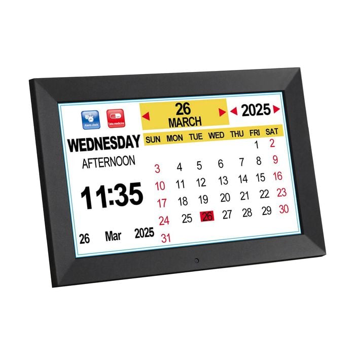 Artiss 10" Digital Day Clock Alarm Calendar Desk Clocks Black