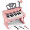Costway 25-key Kids Electric Piano Keyboard W/microphone Pink