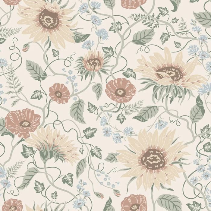 Wallpaper Trader Solveig Wallpaper Roll 10.05m X 53cm, Cream