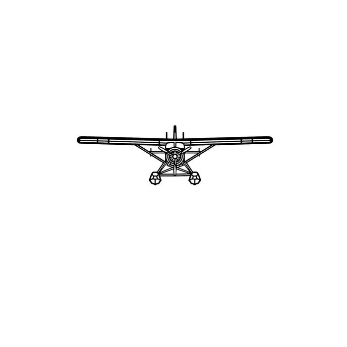 Ignite Laser Havilland Canada DHC-2 Beaver - Versatile Bush Plane Silhouette Metal Wall Art Rustic Metal 47 inch - 120 cm