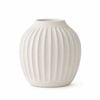 SK Designer Living | Vela Fluted White Ceramic Decorative Vase | 22cm