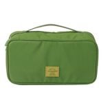 M SQUARE Travel Underwear Organizer Bag – Portable Multi-Compartment Lingerie Storage Pouch Green