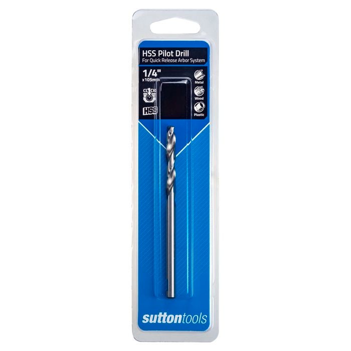 Sutton Tools 1/4" x 105mm Quick Release Holesaw HSS Pilot Drill