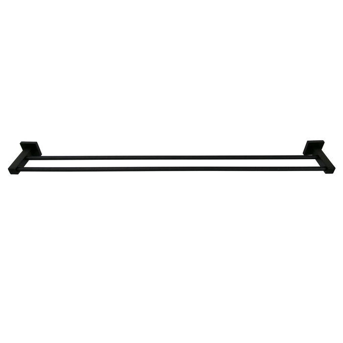 Barelli Piazza 600mm Matte Black Double Towel Rail